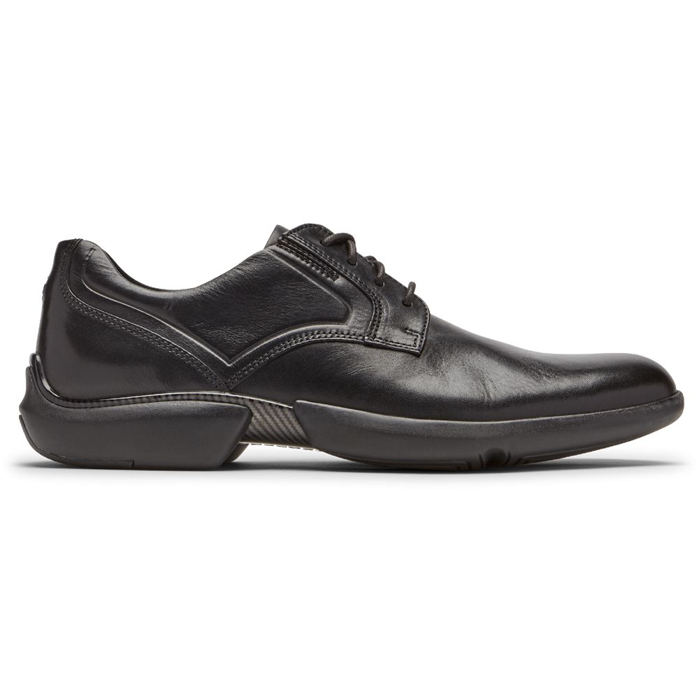 Rockport Canada Total Motion Advance Plain Toe - Mens Oxfords Black (ETO037456)